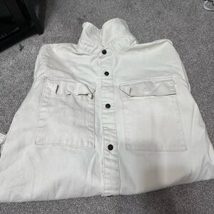 Men's White Button-Up Jacket